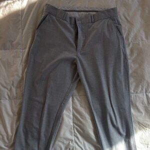 State and Liberty Athletic Fit Suit Pants - Lightweight Heathered Light Grey